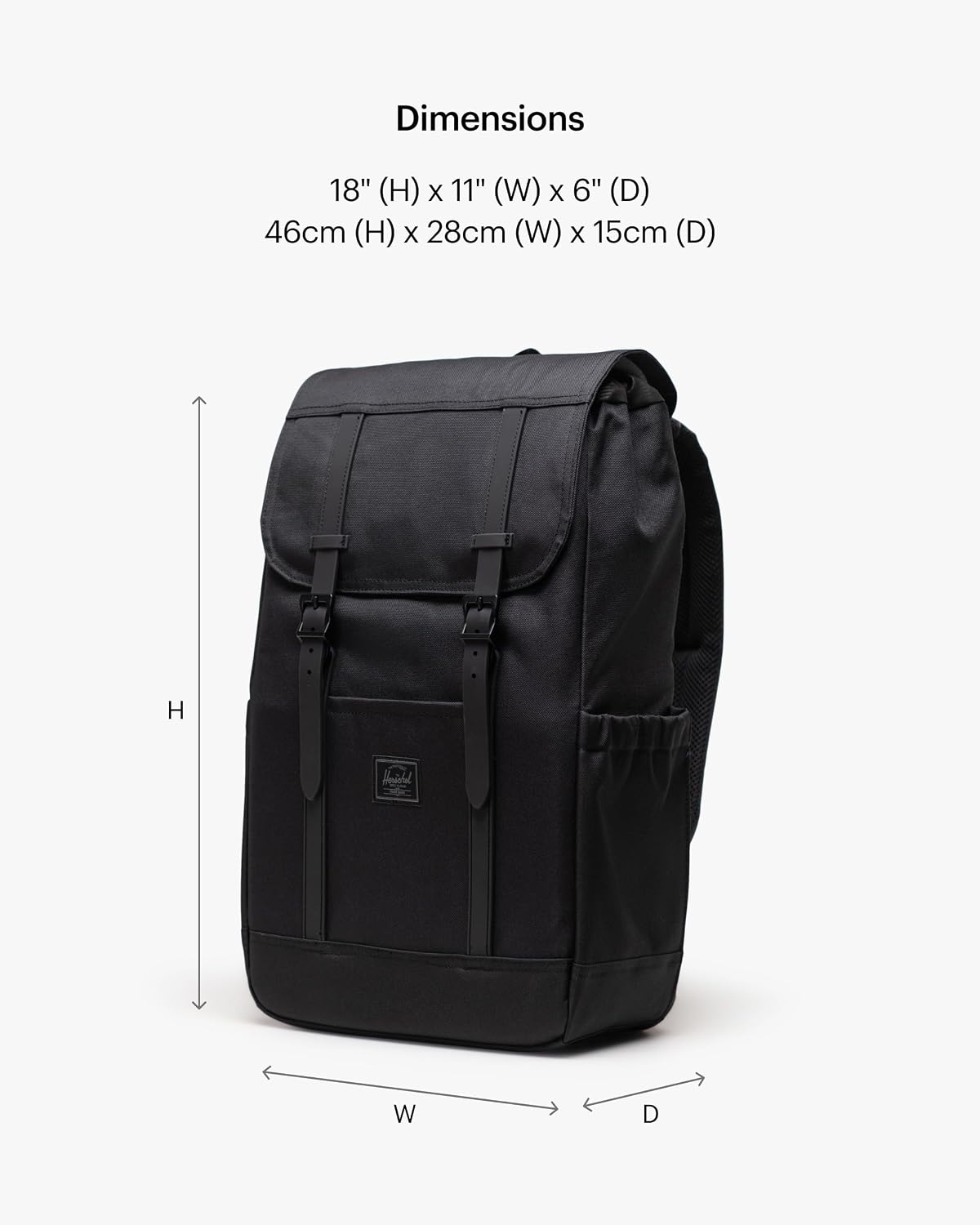 Herschel Retreat™ Backpack, Black Tonal, Standard - 23L