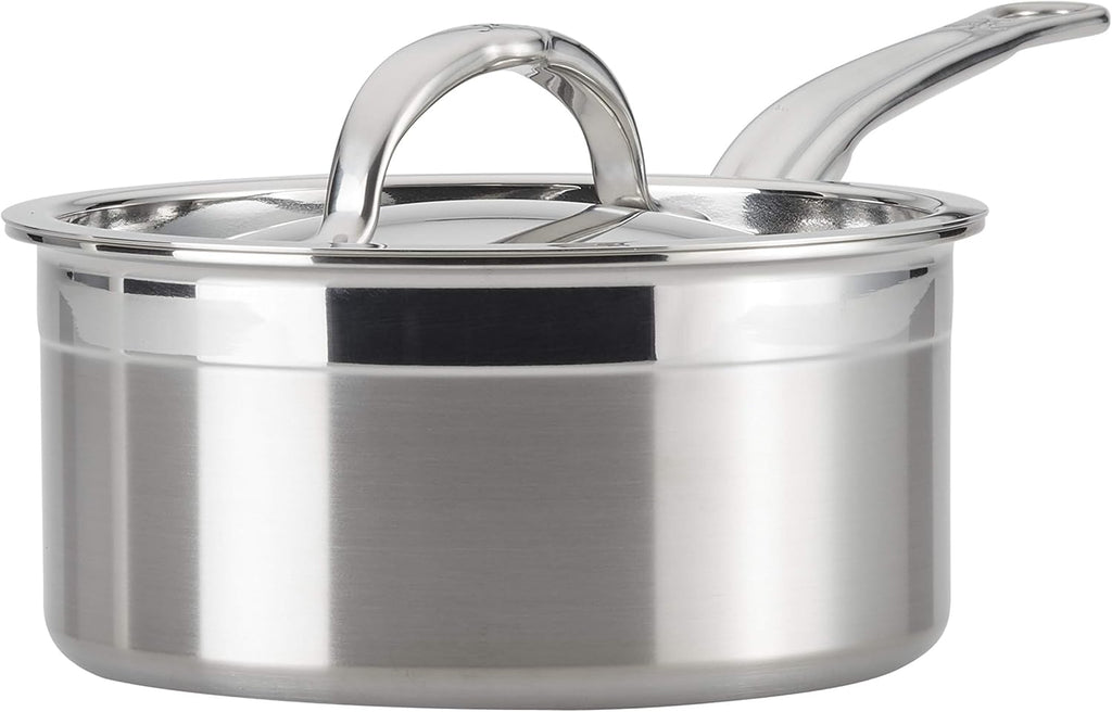 Hestan - ProBond Collection - Professional Clad Stainless Steel Sauce Pan, Induction Cooktop Compatible, 1.5 Quart