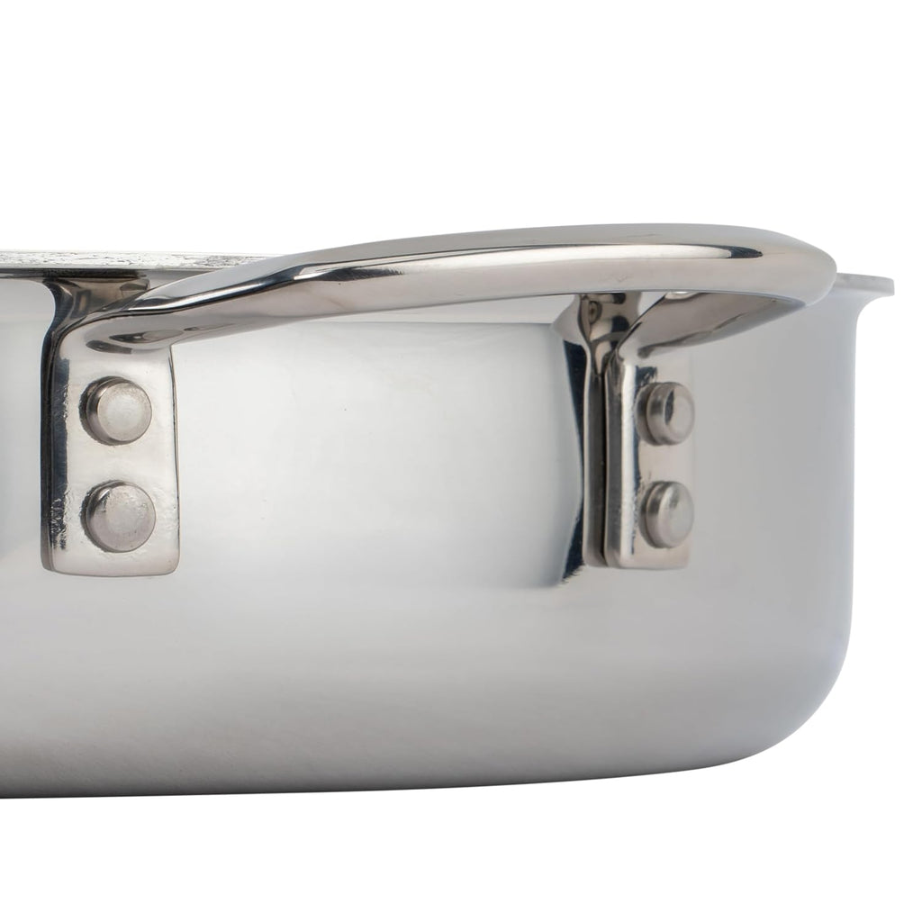 WINCO Tri-Ply Saute Pan, Silver