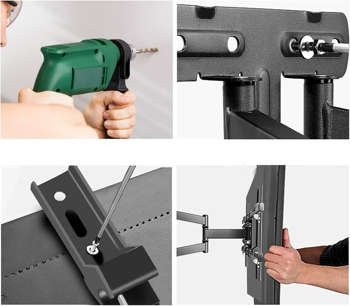 Universal TV Stand TV Stand Base Full Motion Swivels Extension Tilt Rotation for Most 37-80 Inch TVs, Adjustable TV Wall Mount Bracket with Max VESA 600x400mm Up to 1270 Lbs Tv Stand Mount