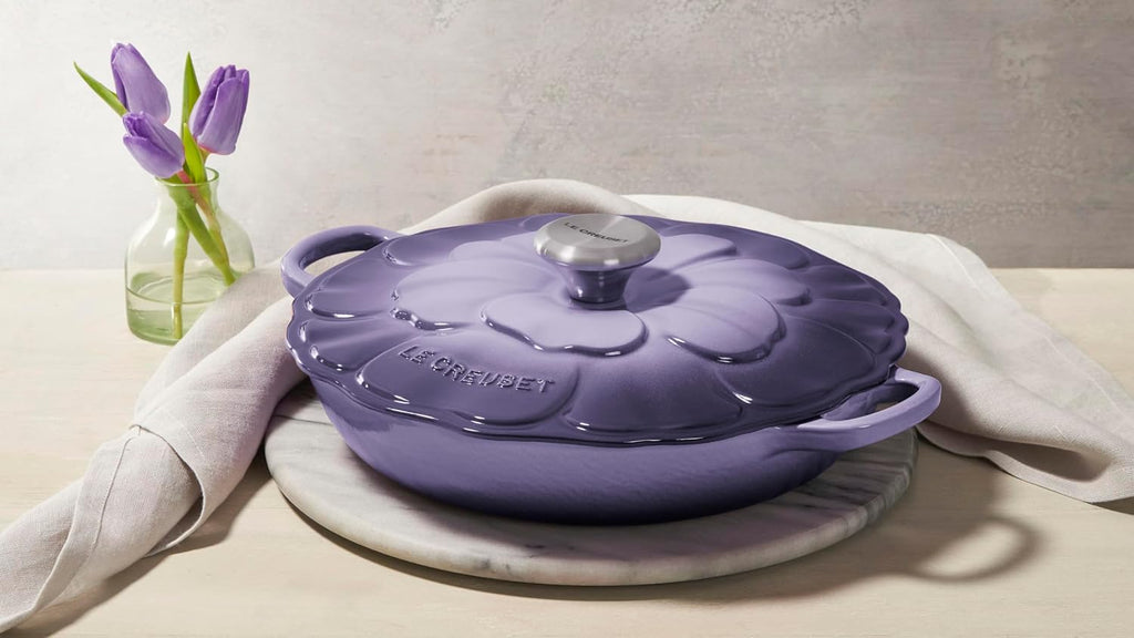 Le Creuset Enameled Cast Iron Signature Petal Braiser, 2.25 qt., Provence w/Stainless Steel Knob