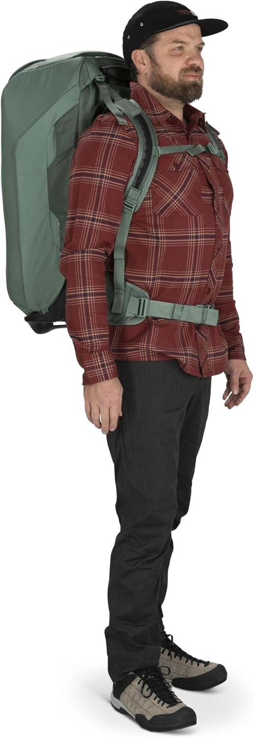 Osprey Sojourn 22'/45L Wheeled Travel Backpack with Harness, Koseret Green