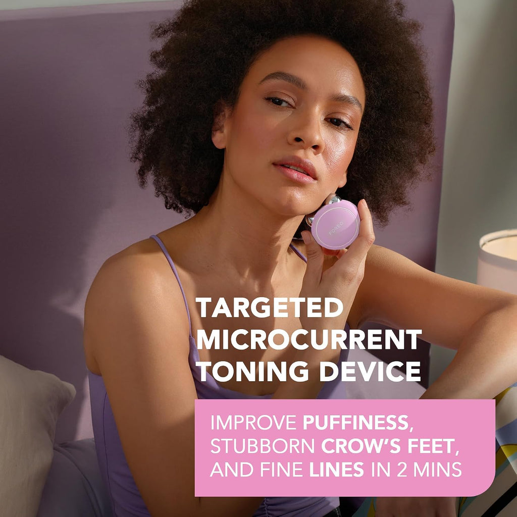 FOREO BEAR Mini Microcurrent Facial Device - Face Sculpting Tool - Firm & Contour - Reduce Double Chin - Non-Invasive - Increases Absorption of Facial Skin Care Products - Pearl Pink