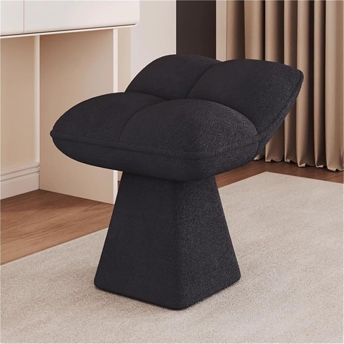Upholstered Vanity Stool Accent Chair Makeup Chair Vanity Bench Ottoman Stools for Makeup Room Living Room,Living Room