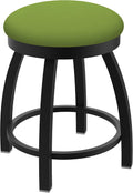 HBS 802 Misha 18' Swivel Vanity Stool with Black Wrinkle Finish and Canter Kiwi Green Seat