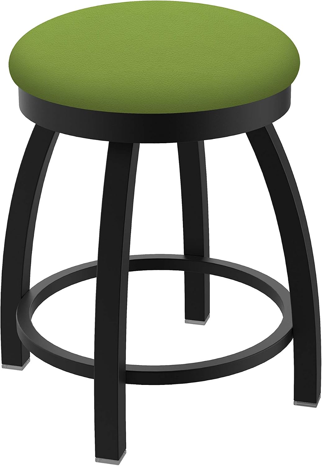 HBS 802 Misha 18' Swivel Vanity Stool with Black Wrinkle Finish and Canter Kiwi Green Seat