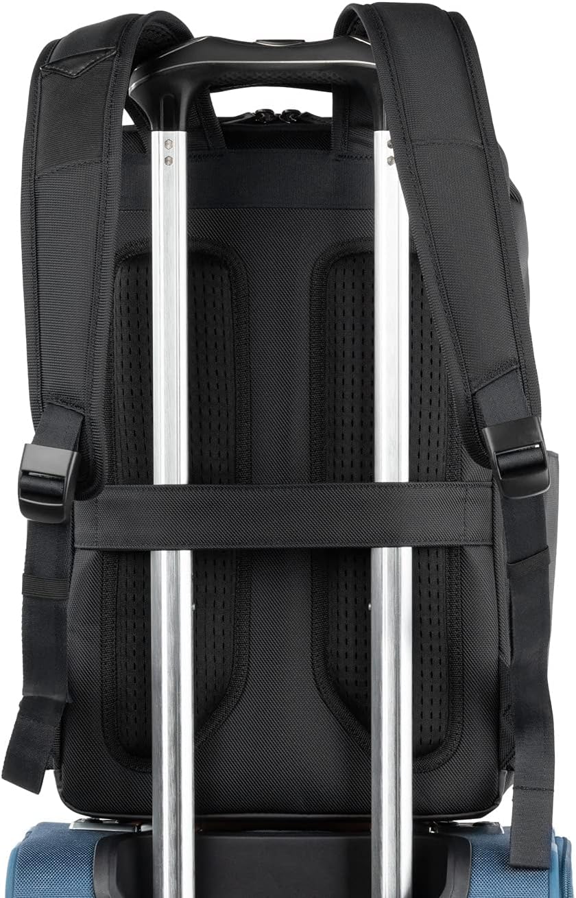 Travelpro Crew Executive Choice 3 Slim Backpack fits up to 15.6 Laptops and Tablets, Men and Women, Water-Resistant, Jet Black