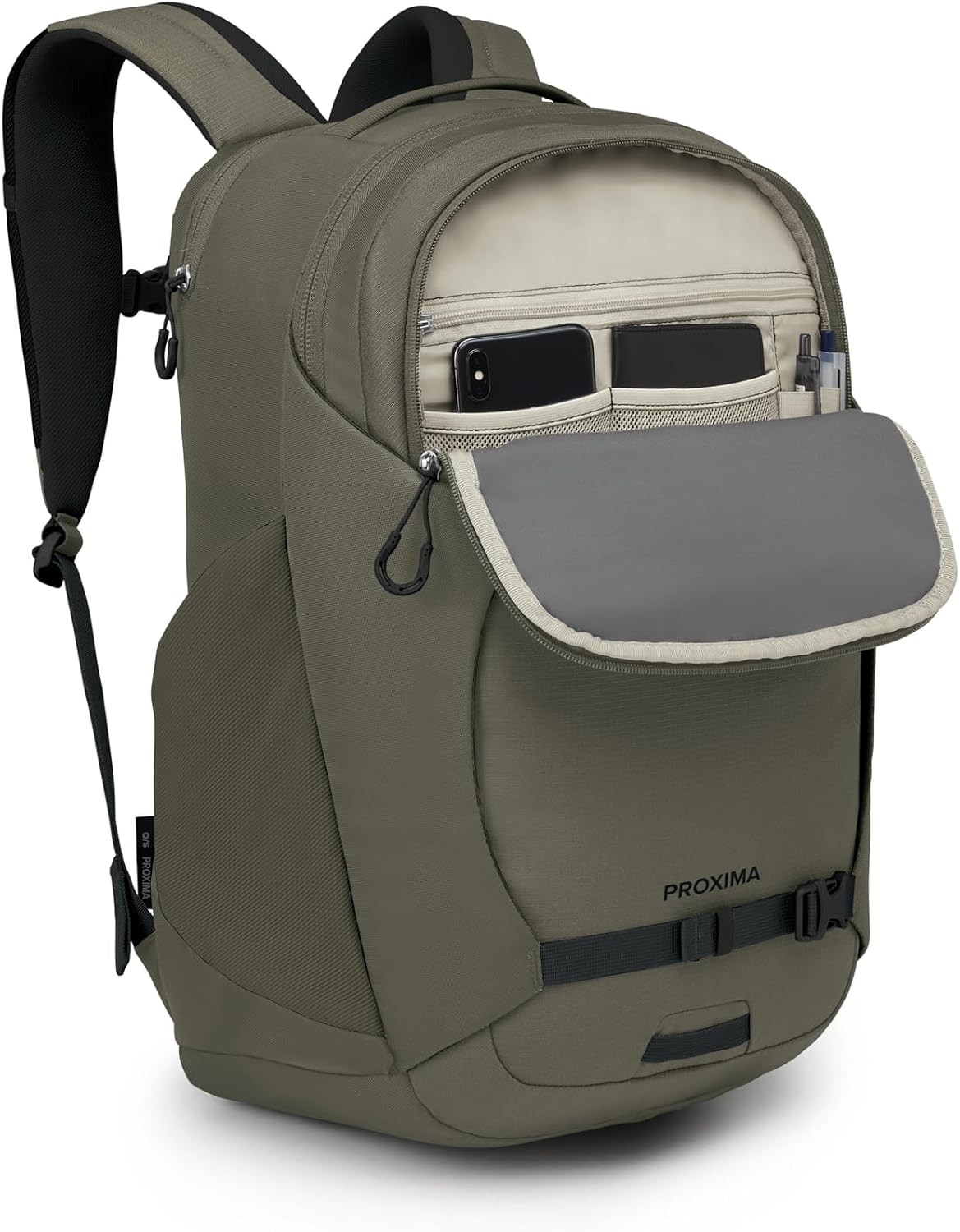 Osprey Proxima 30L Campus Laptop Backpack - Everyday Bag with Tech Storage, Bottle Pockets & Comfortable Carry, Earl Grey