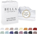 Bella Coterie Luxury Bamboo Viscose Queen Size Sheet Set | 100% Organically Grown | Ultra Soft | Cooling for Hot Sleepers | 18' Deep Pocket [White]