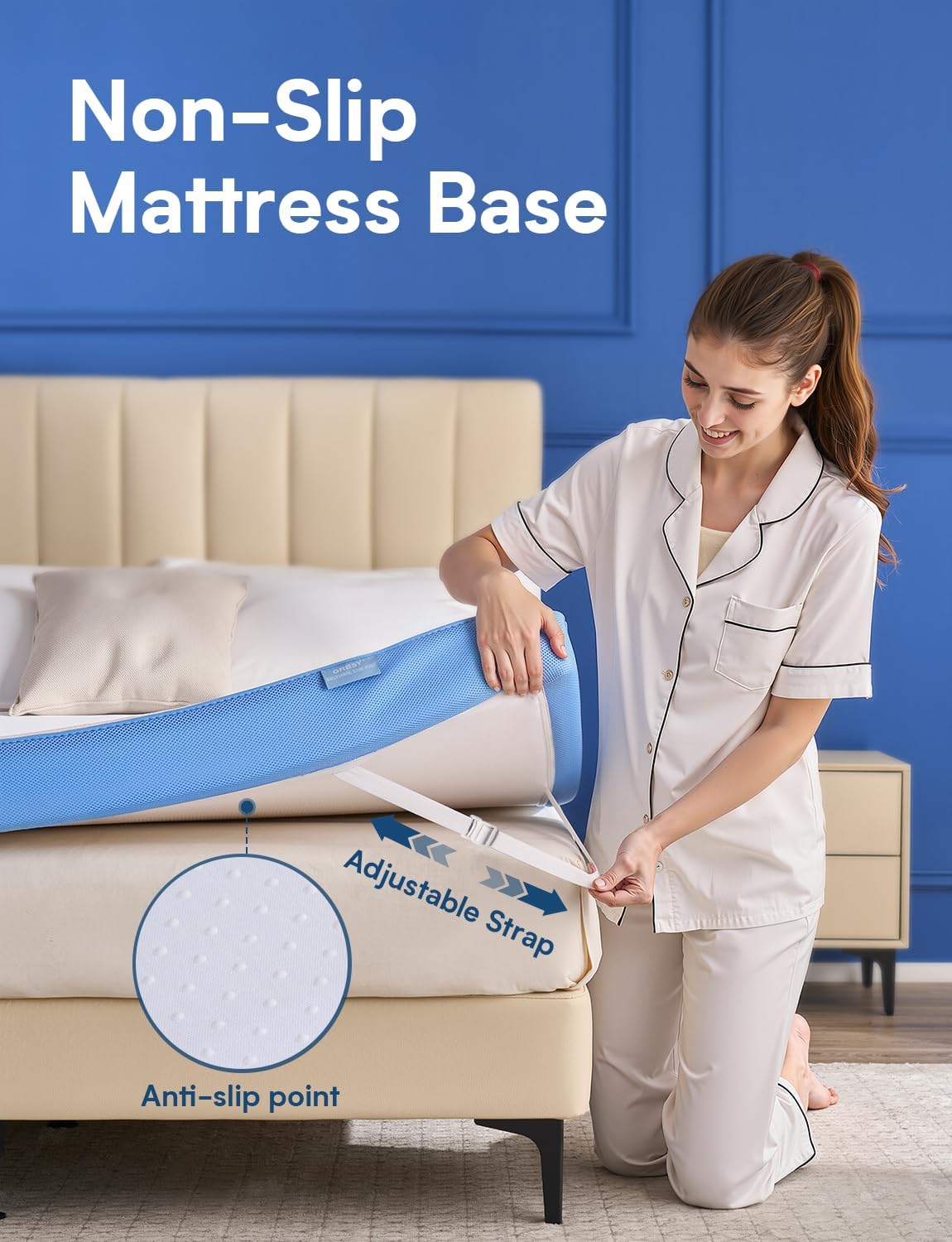 Extra Firm Mattress Topper King Size, 2026 Upgraded 4 Inch Firm High Density Memory Foam Bed Topper for Back Pain Relief, Cooling Gel + Bamboo Charcoal Mattress, CertiPUR-US, Washable Cover
