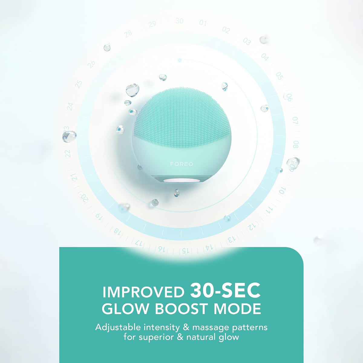 FOREO LUNA 4 mini Face Cleansing Brush & Massager - Premium Face Care -Enhances Absorption - Simple Skin Care Tools - For All Skin Types- Artic Blue