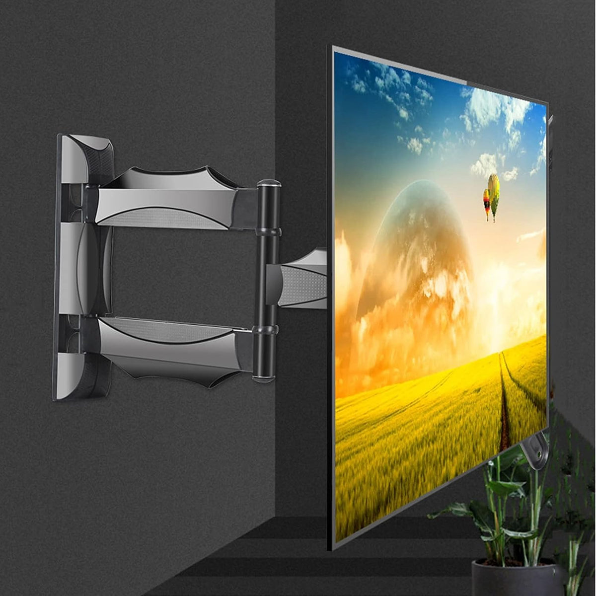 Universal TV Stand TV Stand Base 32'-58' Three-arm TV Swivel Bracket Full Motion TV Wall Mount Bracket Extension Tilt Rotation, Holds Up to 62lbs, Max VESA 400x400mm Tv Stand Mount