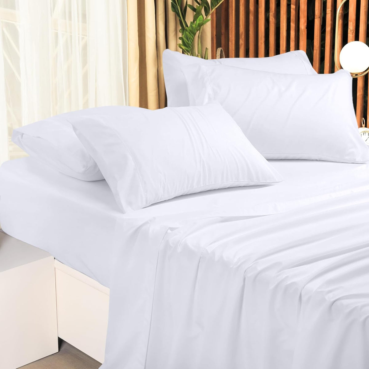 Utopia Bedding Queen Size Sheet Set - Bulk Pack of 10 Bed Sheets Set 4 Piece - Soft Brushed Microfiber - Deep Pockets - Shrinkage & Fade Resistant - Easy Care (White)