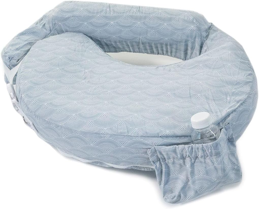 My Brest Friend Inflatable Travel Nursing Pillow for Breastfeeding, Bottlefeeding & Posture Support with Slipcover, Horizon (Pack of 6)