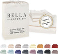 Bella Coterie Luxury Bamboo Viscose King Size Sheet Set | 100% Organically Grown | Ultra Soft | Cooling for Hot Sleepers | 18' Deep Pocket [Ivory]