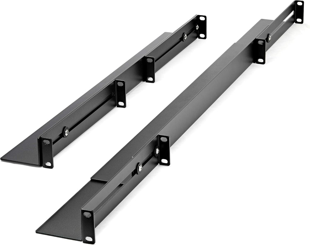 StarTech.com 12U 4-Post Mobile Server Rack and 1U 19' Universal Rack Mount Rails