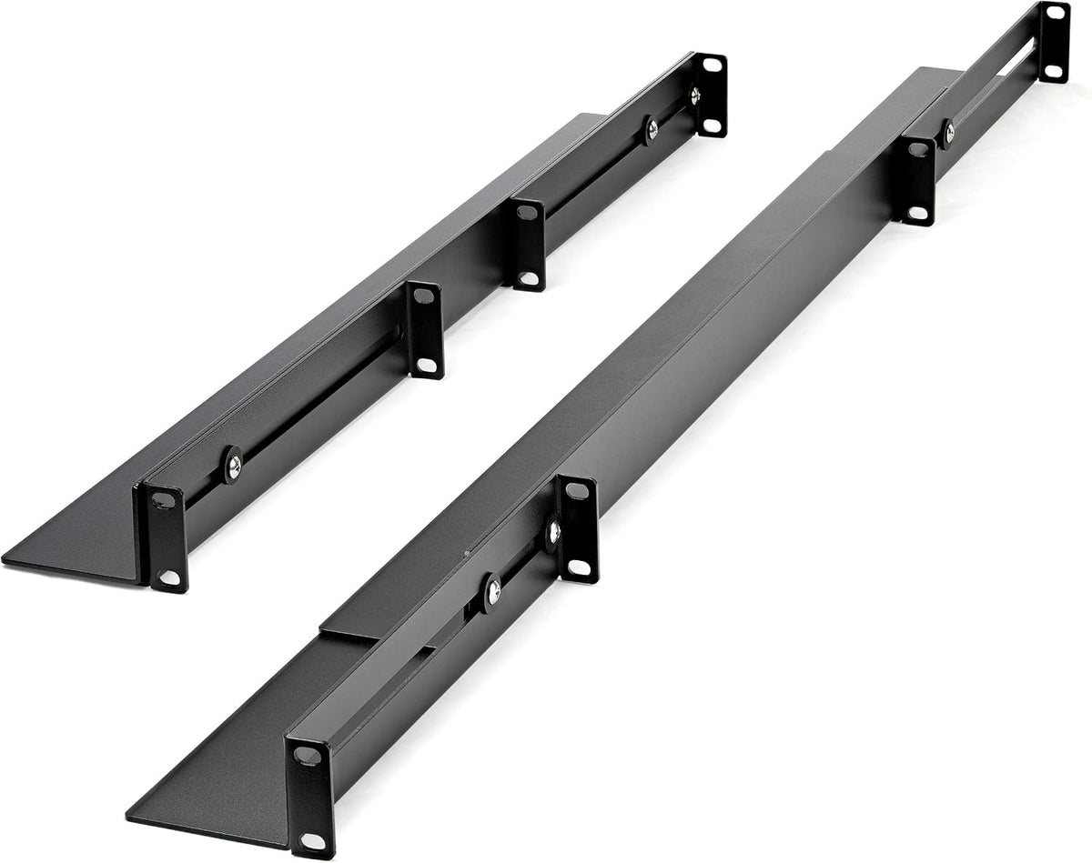 StarTech.com 12U 4-Post Mobile Server Rack and 1U 19' Universal Rack Mount Rails