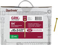 GRK Fasteners R4#10 x 3-1/2 Inch, Multi-Purpose Framing Screws, 800 PCS, Rust Resistant Climatek Coating, Outdoor Fencing and Deck Screws, Fast Bite Tip, Star Drive Recess, Gold