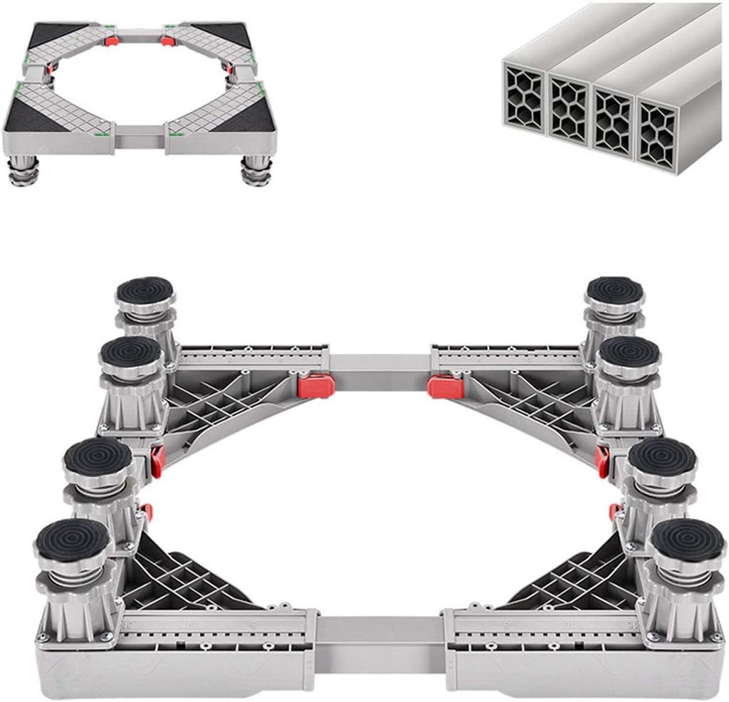 Adjustable Washing Machine Base Washing Machine Stand Base Shockproof Base Stand Universal Base Fridge Stand Washing Machine Holder Stent Appliance Rollers Floor Trays 4/8/12