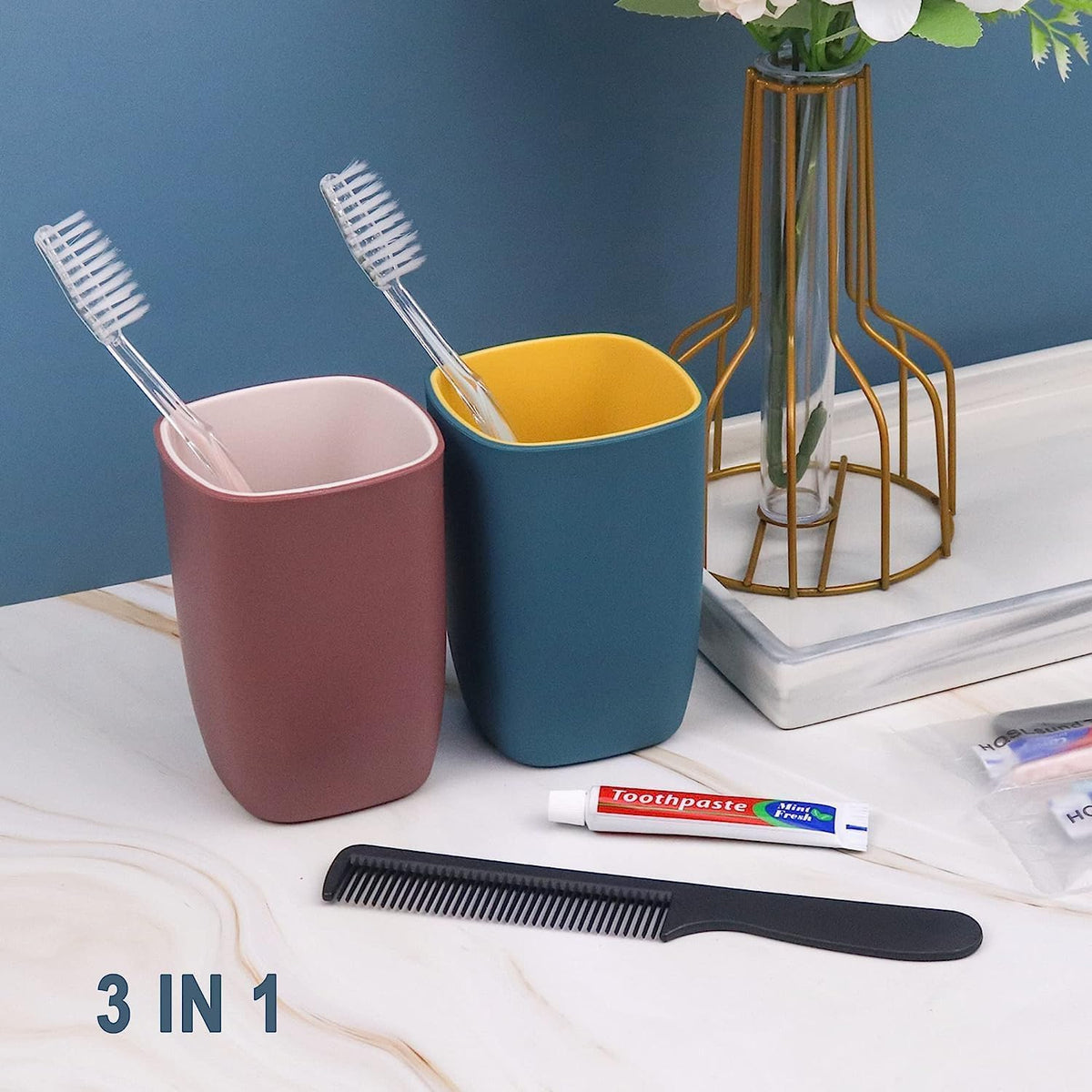 500 pcs Disposable Toothbrushes with Toothpaste and Comb for Homeless Individually Wrapped,10g Travel Toothpaste,7inch Black Hair Comb, Toothbrush for Hotel,AirBnb,Shelter,Charity