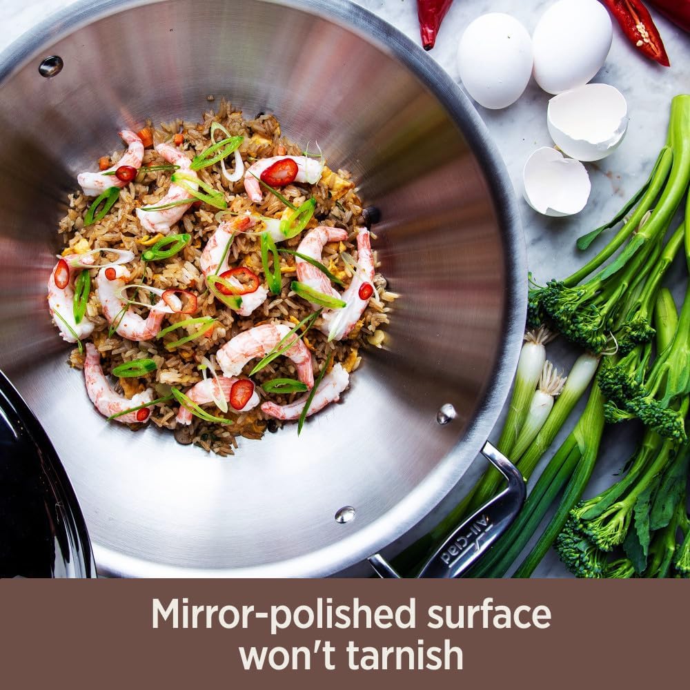 All-Clad Copper Core 5-Ply Stainless Steel Sauce Pan 3 Quart Induction Oven Broiler Safe 600F Pots and Pans, Cookware Silver