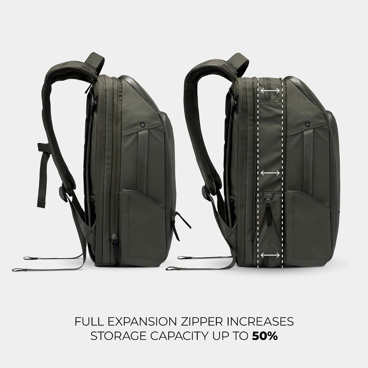NOMATIC 20L Travel Pack - Mens Travel Backpack - Expandable to 30L - Water Resistant Daypack - TSA-Ready - Lightweight Business Traveling Backpack for Men - 16' Laptop Compartment