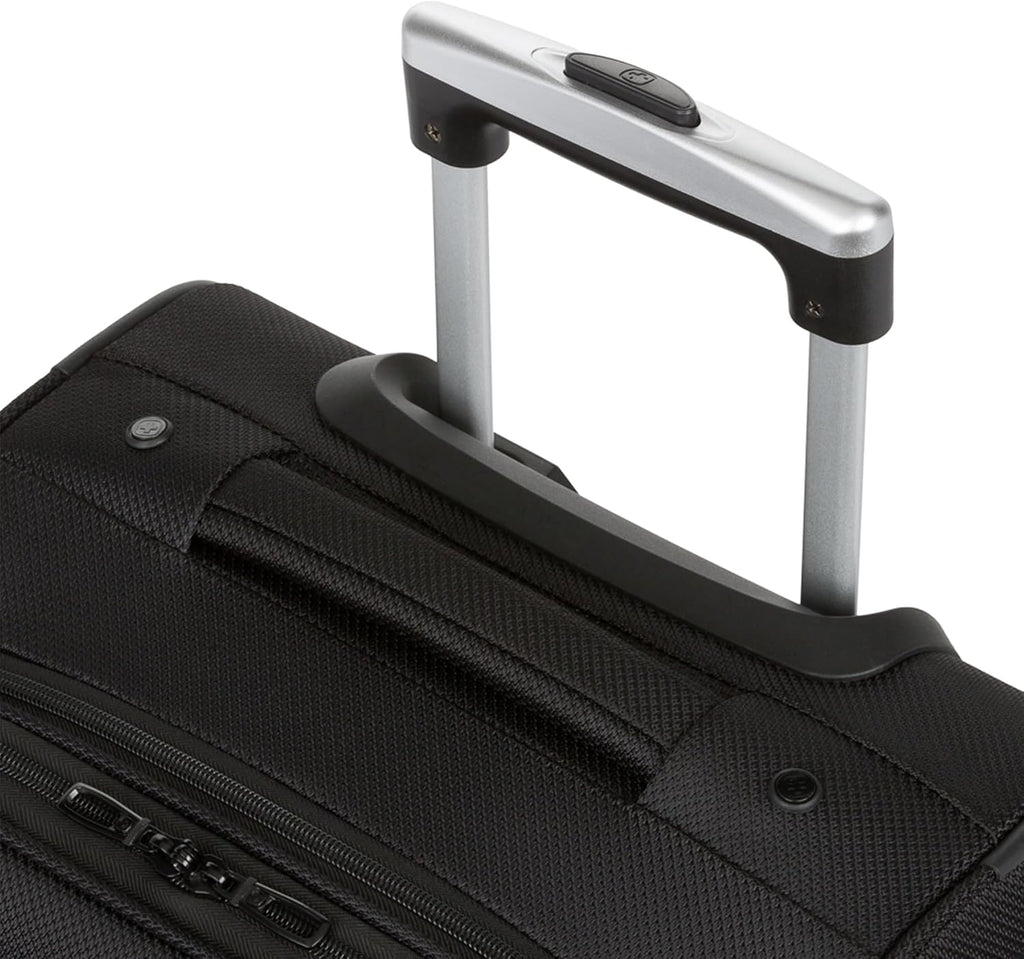 SWISSGEAR Sion Softside Expandable Spinner Luggage Durable Lightweight Travel Suitcase, Black, Checked-Large
