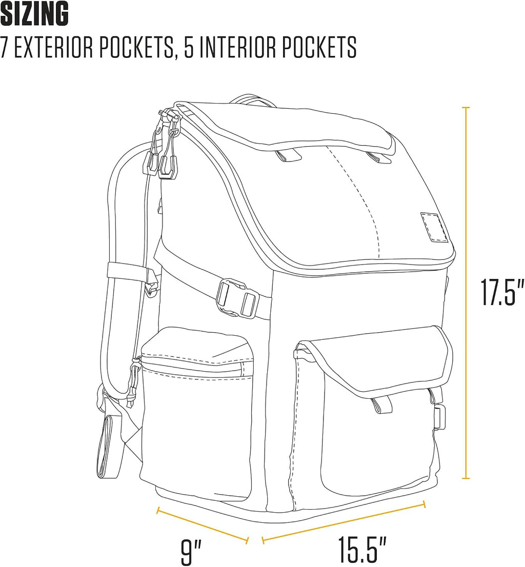 Carhartt 35L Nylon Workday Backpack, Durable Water-Resistant Pack with 15' Laptop Sleeve and Adjustable Shoulder Straps, Tarmac