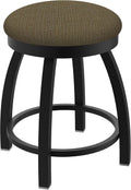 HBS 802 Misha 18' Swivel Vanity Stool with Black Wrinkle Finish and Graph Cork Seat