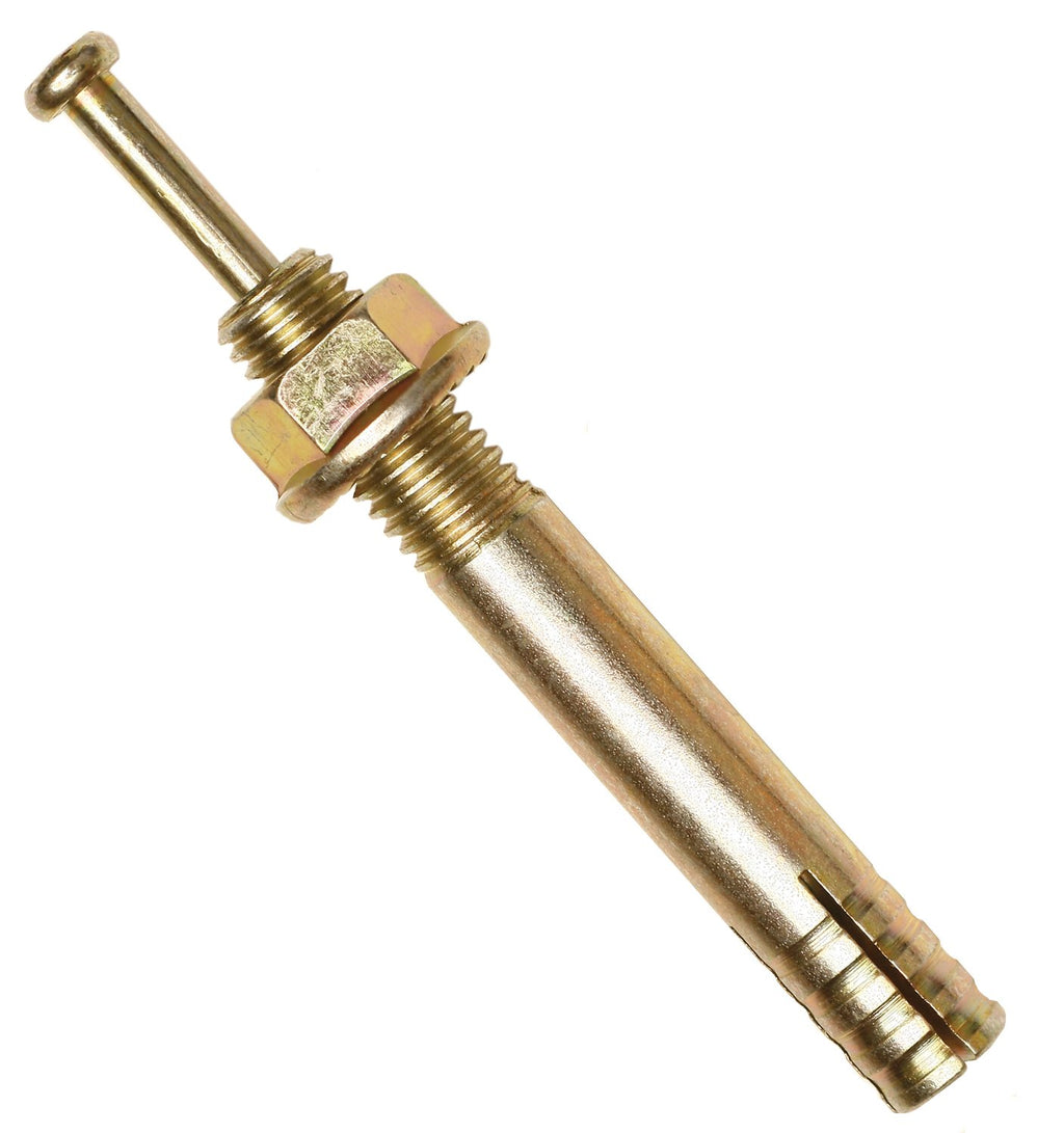 Wej-It Strike-It CP1243 Pin Drive Anchor, Steel, Yellow Dichromate Finish, Meets GSA FFS-325 Group II Type 4 Class 1, 1/2' Diameter, 4-3/4' Length (Pack Of 25)