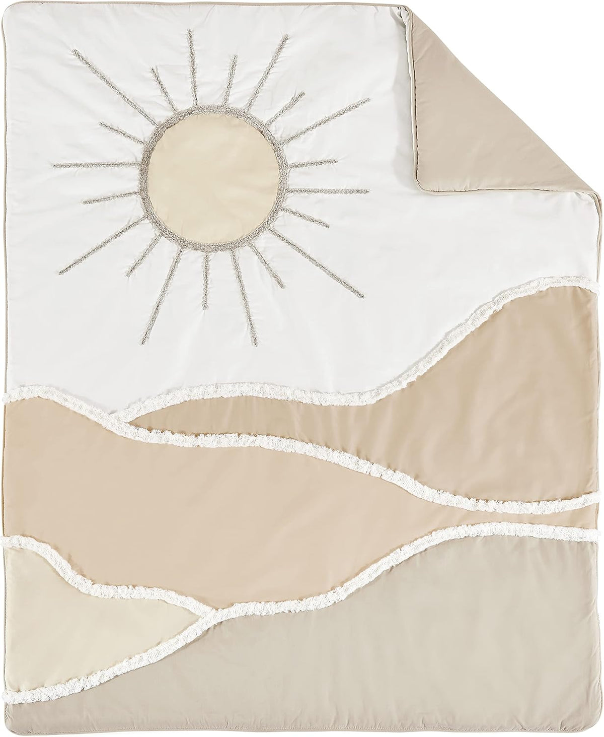 Sweet Jojo Designs Boho Desert Sun Taupe Boy Girl Gender Neutral Baby Crib Bedding Set Infant Nursery Room BreathableBaby Breathable Mesh Crib Liner Blanket Fitted Sheet Skirt 6p Beige Ivory Bohemian