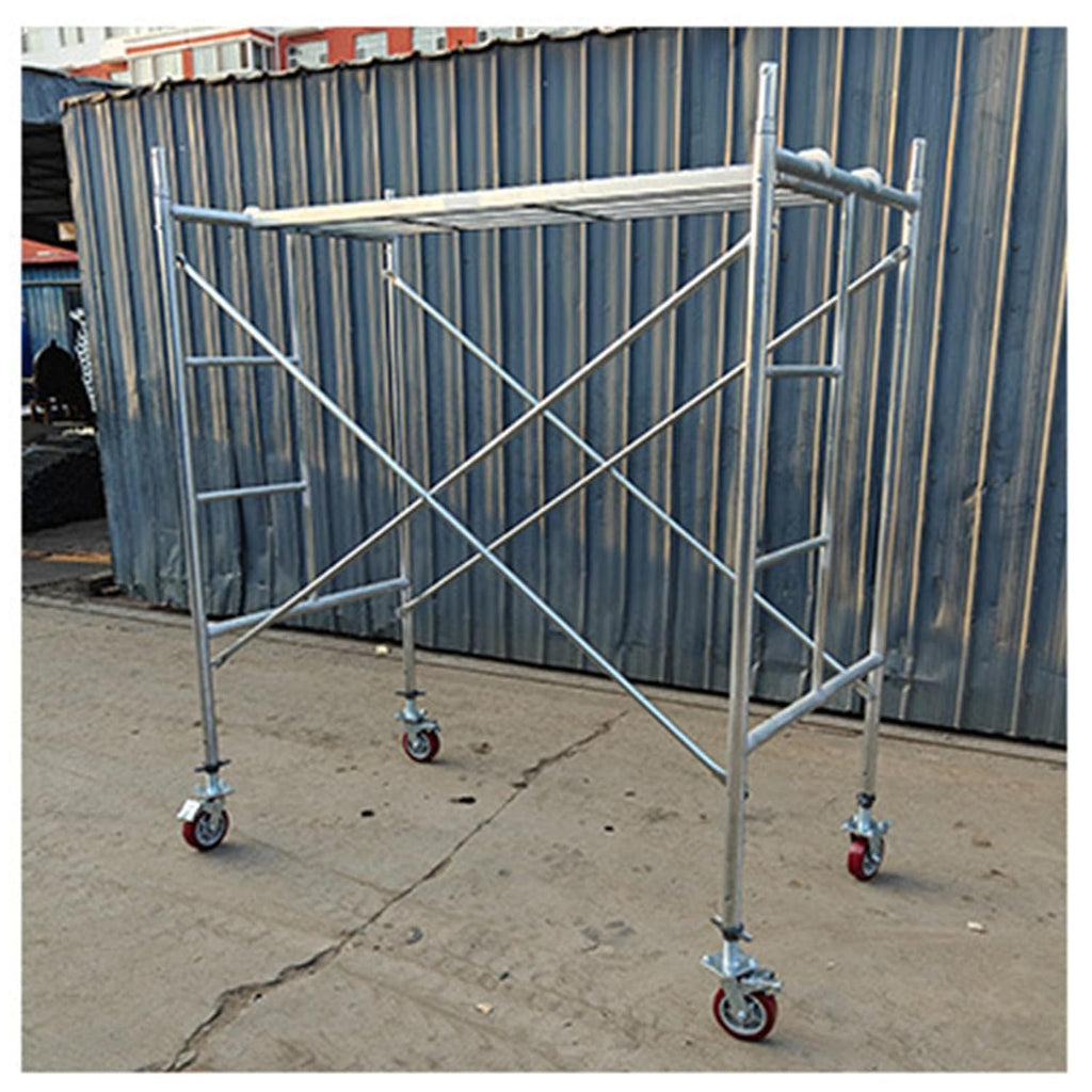 6-inch 8-inch Scaffolding Universal Wheel with Brake, Adjustable Screw Base, Mobile Bracket Wheel 4-Pack(6 inches)
