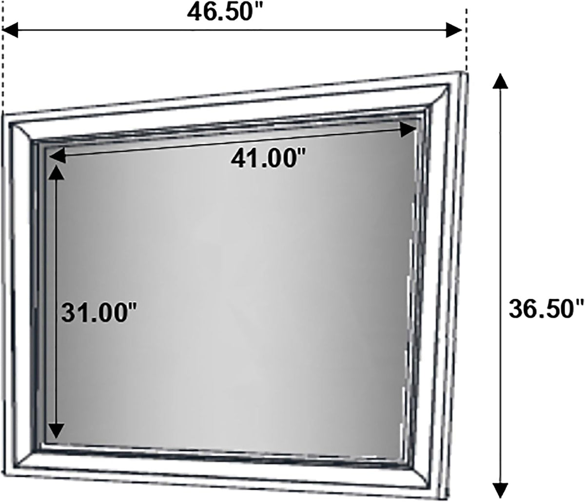 Coaster Home Furnishings Miranda Contemporary 4-Piece Bedroom Set Queen Size Storage Panel Bed Frame 50-inch Headboard White 205111Q-S4