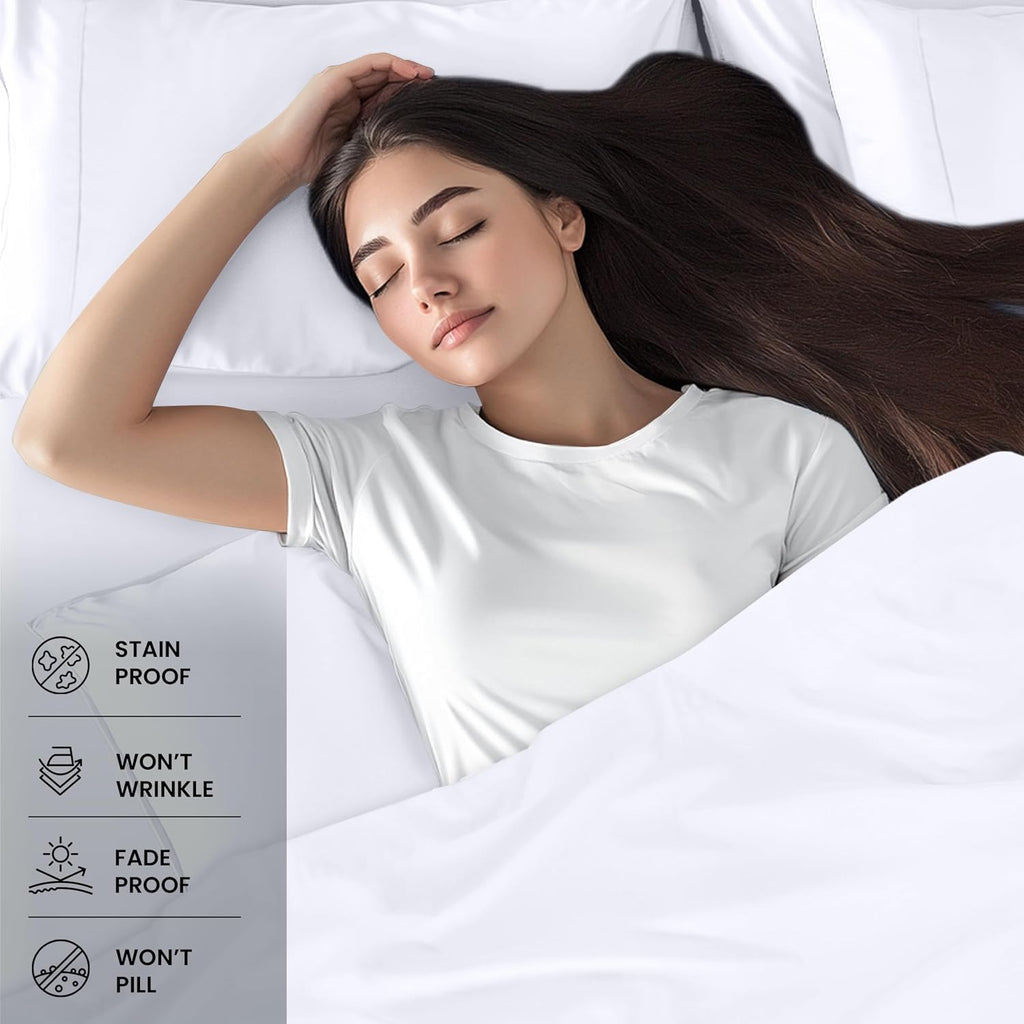 Utopia Bedding Queen Size Sheet Set - Bulk Pack of 10 Bed Sheets Set 4 Piece - Soft Brushed Microfiber - Deep Pockets - Shrinkage & Fade Resistant - Easy Care (White)