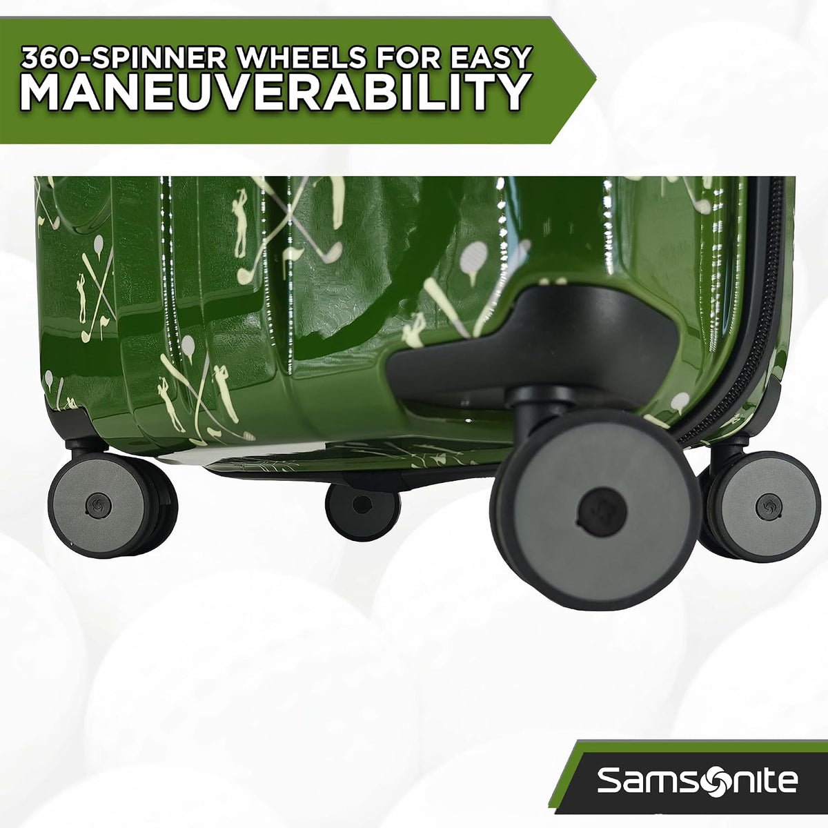 Samsonite Tour Deluxe Golf Hard Case Golf Travel Bag, Lightweight & Durable ABS Shell, 360 Degree Multi-Directional Wheels