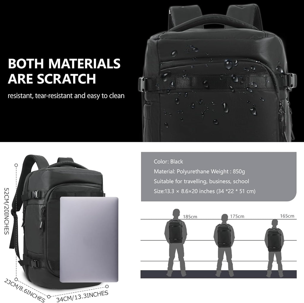 KINGSLONG Travel Carry Luggage Vacuum Backpack：60L Seal Compression Travel Expandable Vackpack Contains Pump (Portable Electric Air Pump Included)