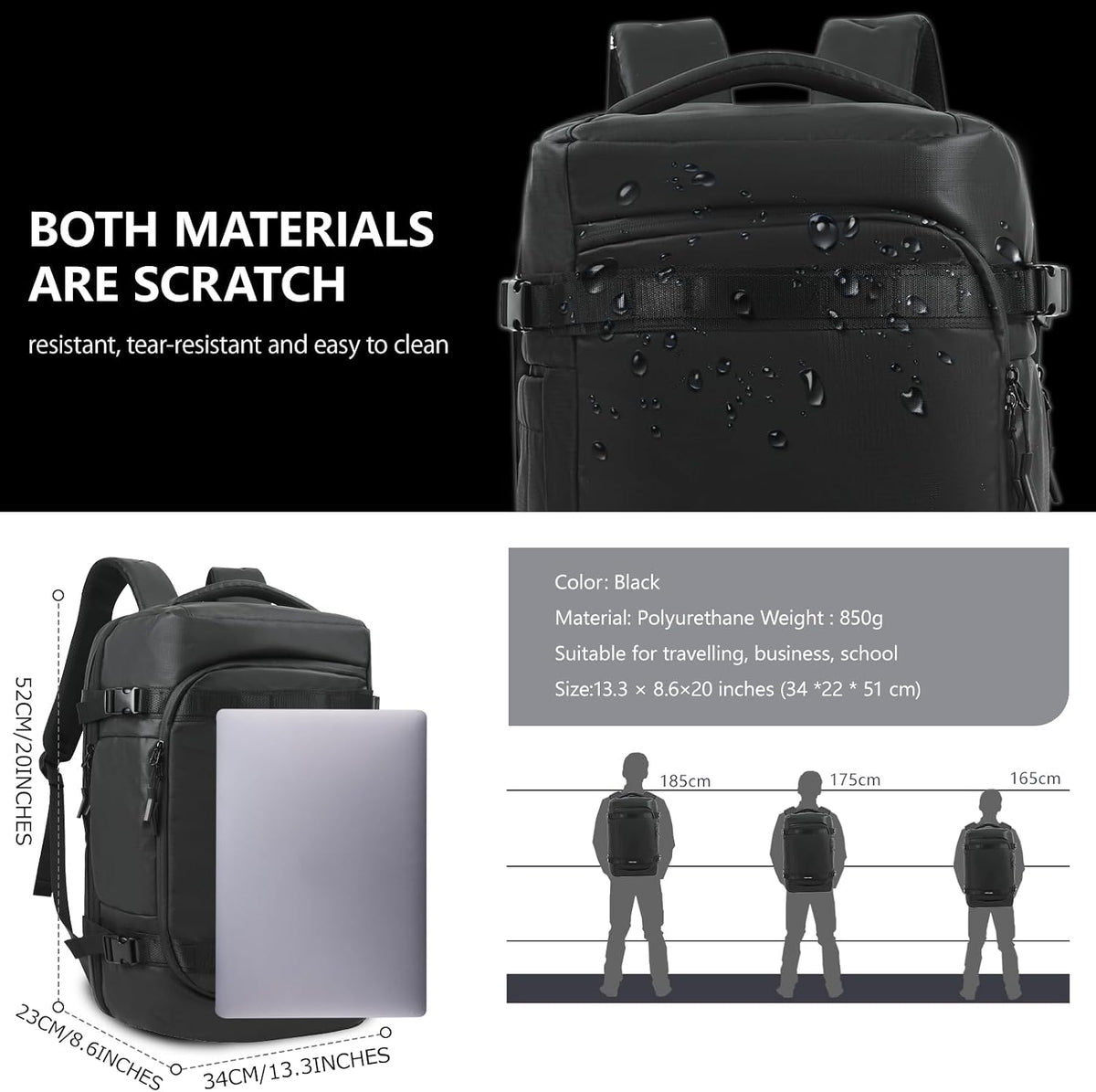 KINGSLONG Travel Carry Luggage Vacuum Backpack：60L Seal Compression Travel Expandable Vackpack Contains Pump (Portable Electric Air Pump Included)
