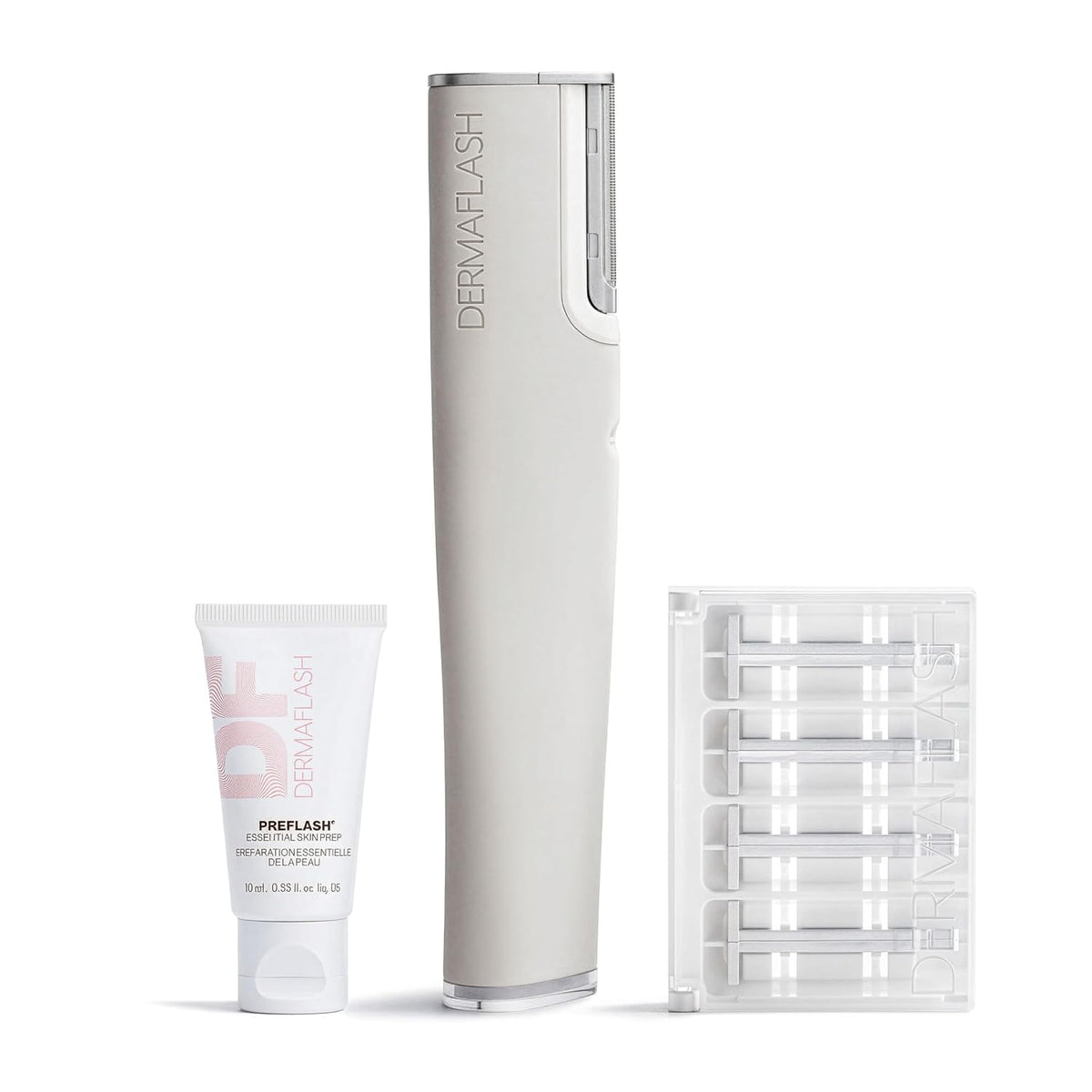 DERMAFLASH LUXE+ Sonic Dermaplaning Tool for Face Peach Fuzz Removal, Anti-Aging and Exfoliation
