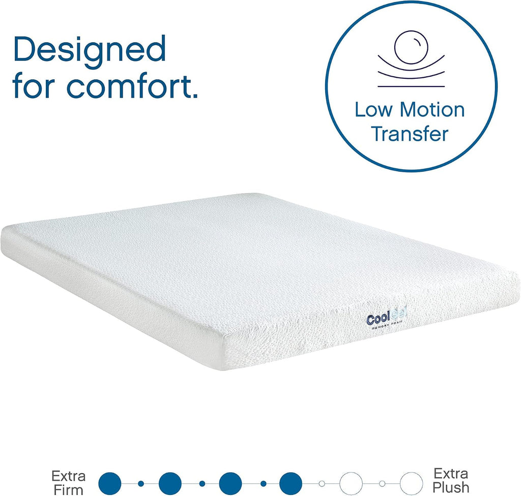 COOL GEL Chill Memory Foam 14-Inch Mattress with Pillow, CertiPUR-US Certified, Mattress in a Box, Twin XL, White