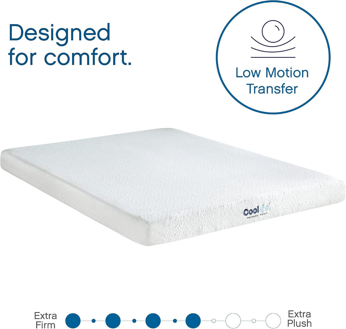 COOL GEL Chill Memory Foam 14-Inch Mattress with Pillow, CertiPUR-US Certified, Mattress in a Box, Twin XL, White