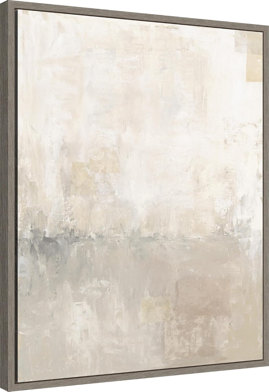 Amanti Art Framed Canvas Wall Art 28x23 Gray Morning Light II by Courtney Prahl, Framed Wall Art Canvas, Abstract Artwork, Country Rustic Decor, Medium Poster Painting for Living Room, Bedroom,