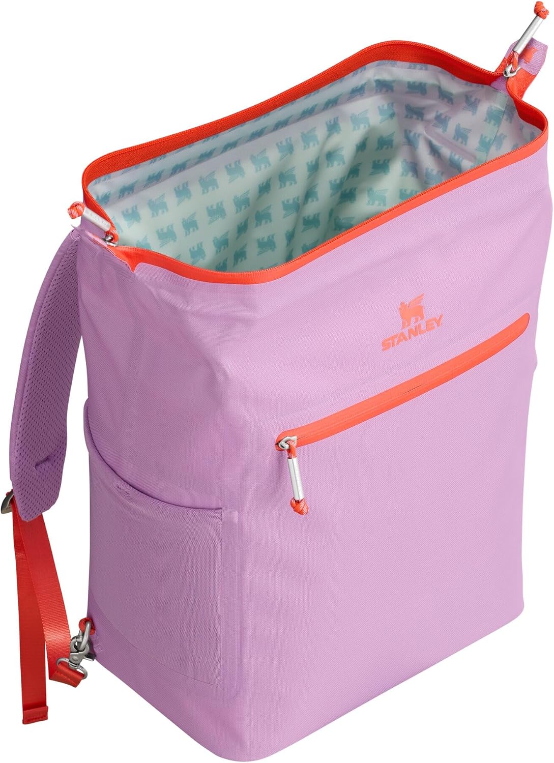 Stanley All Day Madeleine Backpack Soft Cooler 20 Can Cooler with Handle and Shoulder Straps Insulated Travel Bag with Zipper BPA-Free