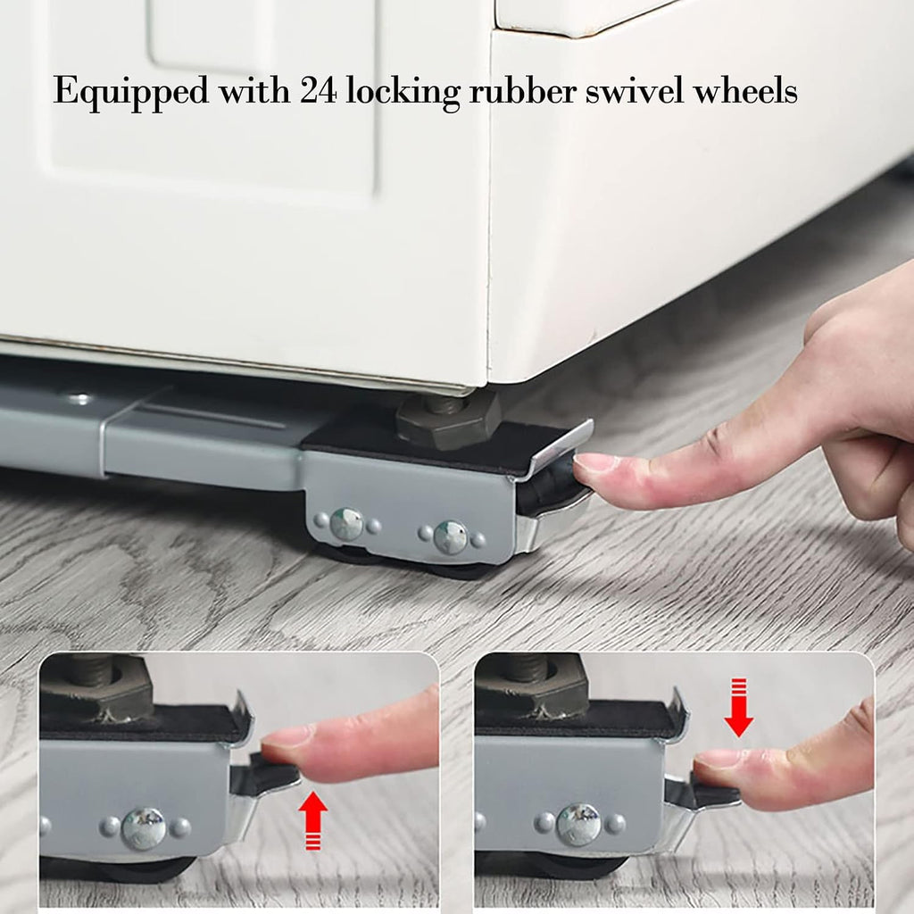 Washing Machine Stand, Telescopic Refrigerator Base Stand, Adjustable Universal Mobile Base Fridge Stand, Multi-function Washing Machine Base Stand With 24 Wheels ( )