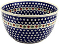 Polish Pottery Market Large Mixing Bowl - 5 Quarts Handcrafted Polish Stoneware by Zakłady Bolesławiec, Poland - Large Serving Bowls for Cooking, Salad, Popcorn, Salad Mixing
