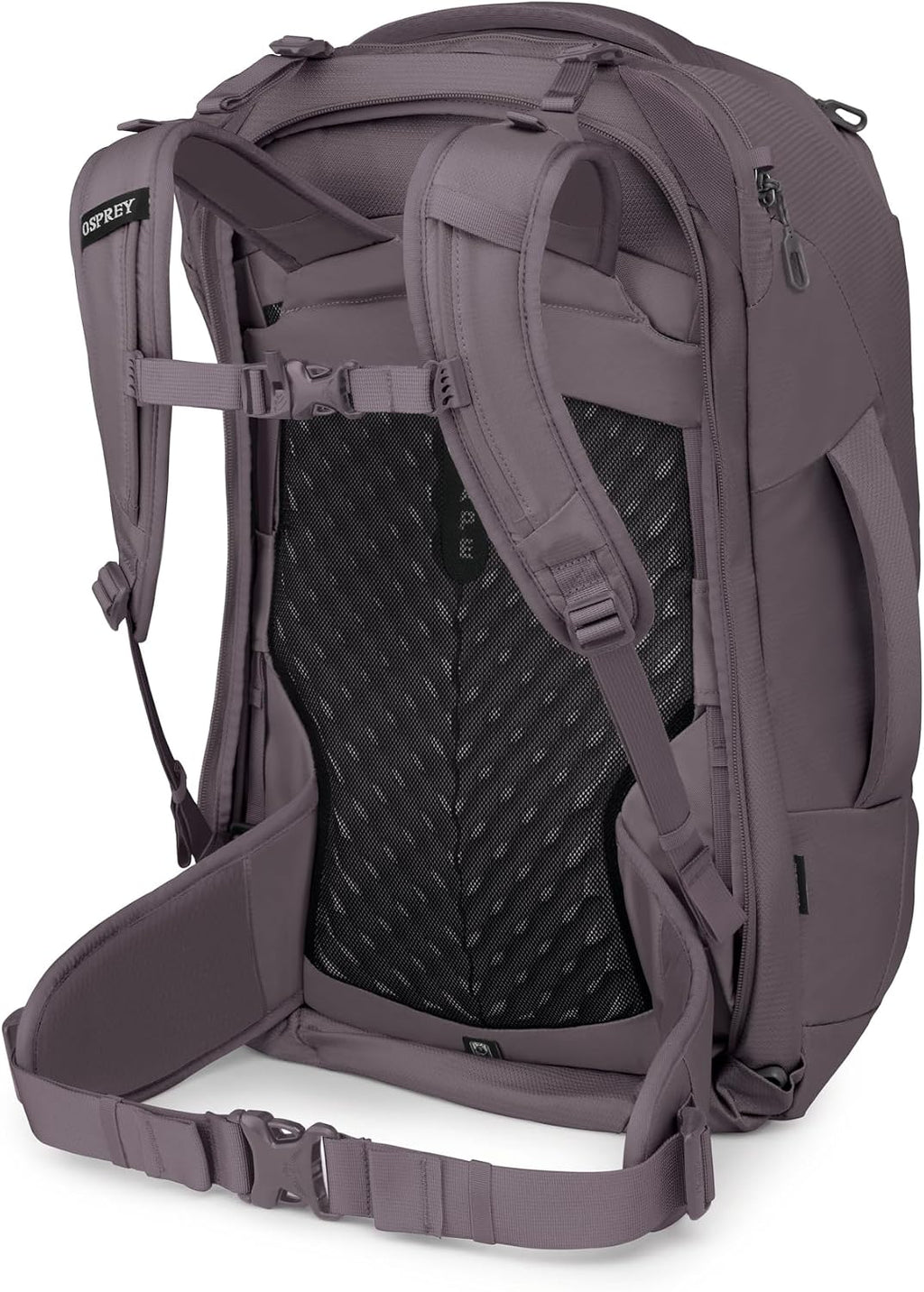 Osprey Fairview 40L Women's Travel Backpack - Carry On Bag with Laptop Sleeve and Toiletry Pocket, Graphite Purple