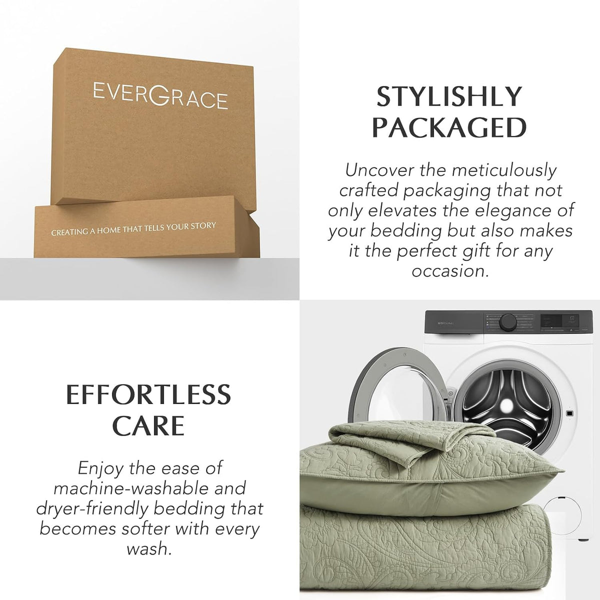 EVERGRACE 100% Cotton Paisley Quilt Set, King Size 3 Piece Set – Prewashed Lightweight Bedspread with 2 Shams, Soft & Breathable Matelasse-Style Quilted Coverlet, Light Sage Green