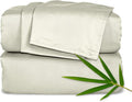 Pure Bamboo Queen Sheets, Genuine 100% Organic Viscose Derived from Bamboo Bed Sheet Set, Luxuriously Soft & Cooling, Double Stitching, 2 Year Quality Promise (Queen, Birch)