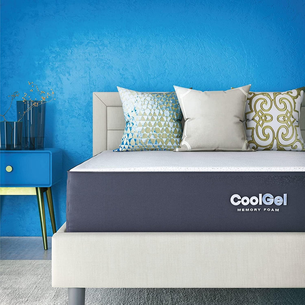 Classic Brands Cool Gel Chill Memory Foam 14-Inch Mattress with 2 BONUS Pillows |CertiPUR-US Certified |Bed-in-a-Box, Queen