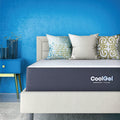 Classic Brands Cool Gel Chill Memory Foam 14-Inch Mattress with 2 BONUS Pillows |CertiPUR-US Certified |Bed-in-a-Box, Queen