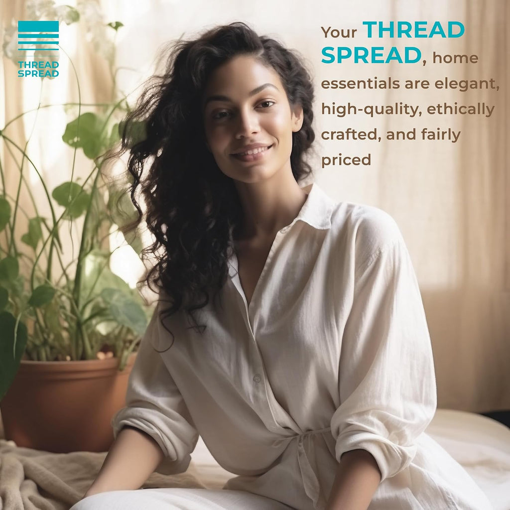 THREAD SPREAD 100% Egyptian Cotton California King Bed Sheets - 800 Series Euphoria Collection Cal King Sheets (6 PC, Dark Grey), Sateen Weave Deep Pocket Hotel Sheet, Soft Cooling Bedding Sheet